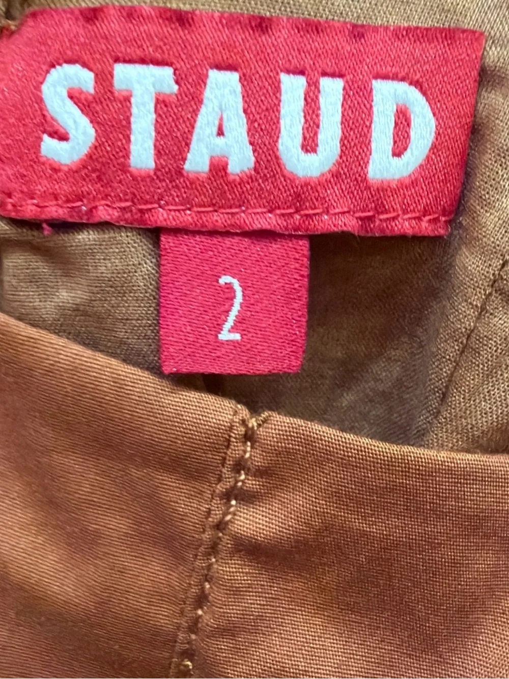 STAUD Rust-Brown Square-Neck Maxi Dress - Picture 2 of 2